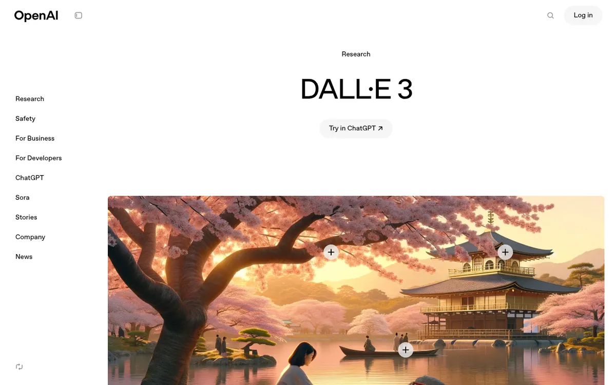 Screenshot of DALL-E 3 - OpenAI's image generator integrated into ChatGPT. Known for excellent prompt adherence and iterative
