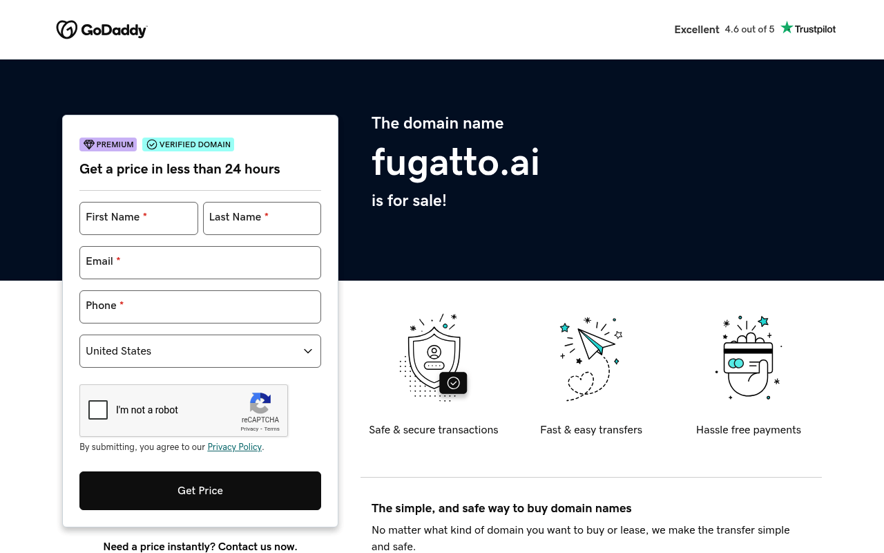 Fugatto interface screenshot showing the main dashboard