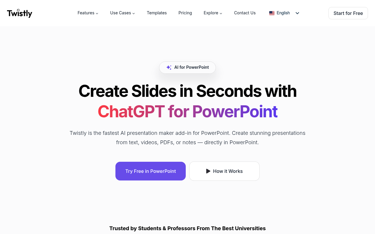Twistly interface screenshot showing the main dashboard